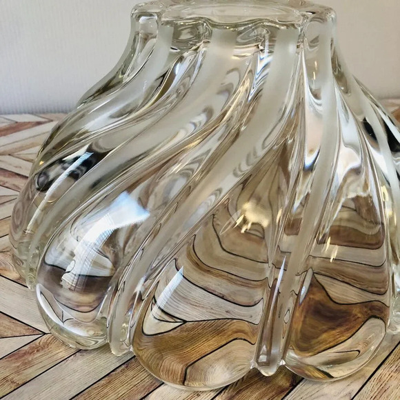 Vintage Swirl Glass Bowl Art Deco - Picture 5 of 10